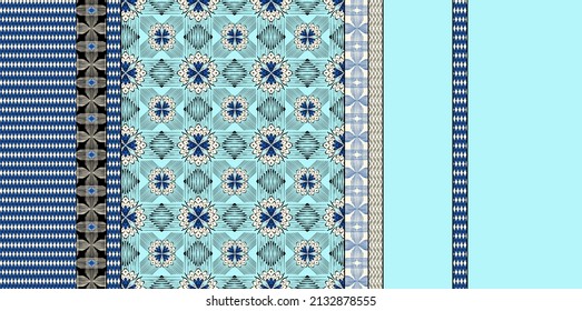 Textile Print Bed Sheet Design Pattern