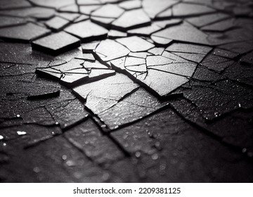 Texture Of The Cracked Glass Surface