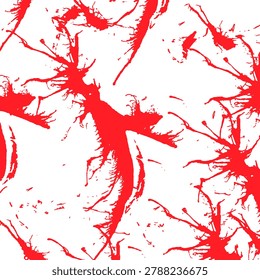 texture featuring red paint splatters and thin brush strokes creating a chaotic abstract pattern keywords: red,...