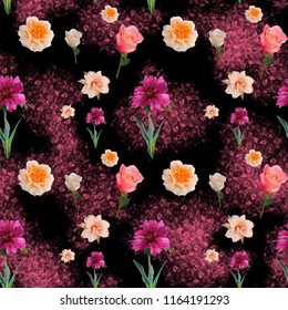 Texture Flowers Fashion Fabric Pattern Design