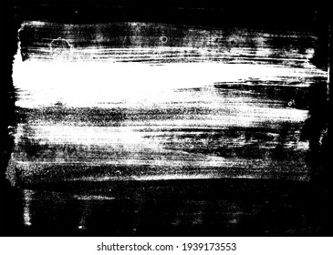 texture of paint strokes on a wall or sheet. Bristle brush, structural stripes Grunge black and white urban vector texture template. Dark Dirty Dust Overlay Distress Background. 