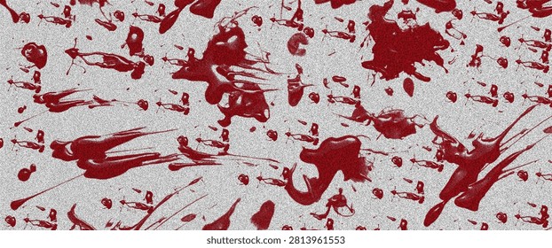 Texture showing textured white surface splattered with dark red drops and stains keywords: red, splatter, stain, drop,...