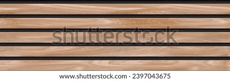 Texture of wood lath wall background. Seamless pattern of modern wall paneling wooden slats for background, louvers panel Сток-фото © 