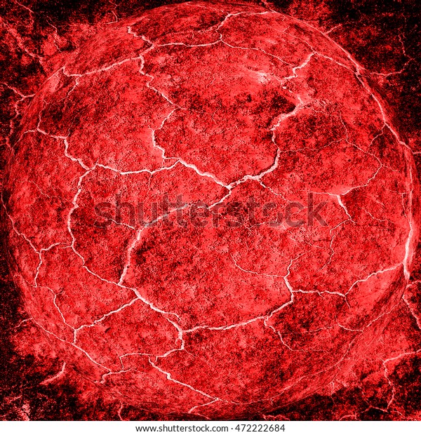 Textured
background as a red globe with brighter
cracks.