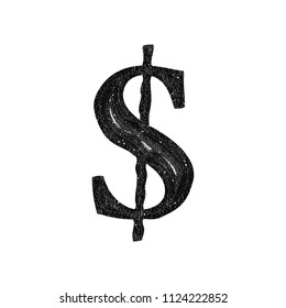 Textured Black Plastic Dollar Sign Money Stock Illustration 1124222852 ...