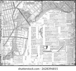 A textured collage featuring an old map alongside aged newspaper, providing a vintage aesthetic. The paper shows muted tonal range with intricate cartographic details and faded text, evoking