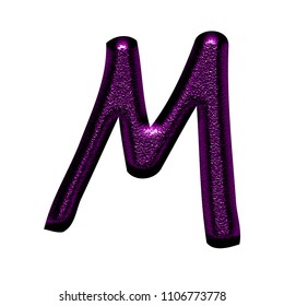 Textured Metallic Purple Letter M 3d Stock Illustration 1106773778 ...