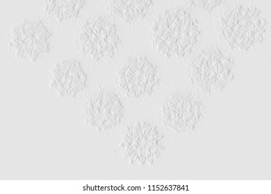 Textures Of Embossed Cactus With Background Grey