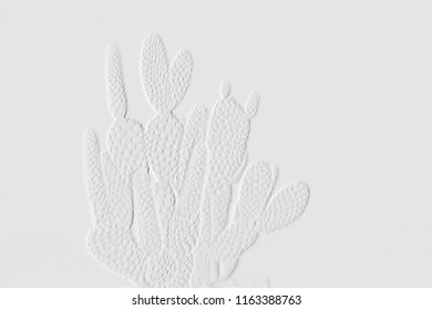 Textures Of Embossed Cactus With Space