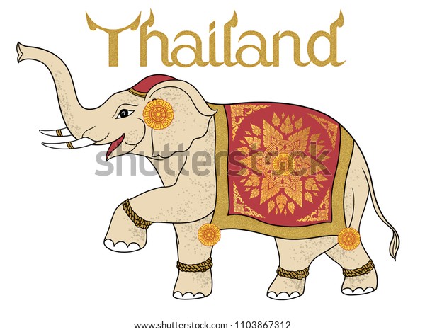 Thai Elephant Drawingtraditional Style Thailand 스톡 일러스트 1103867312 Shutterstock 2755