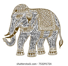 Thai Elephant Painting Thailand Art Culture Stock Illustration 753291724