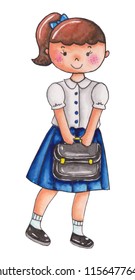 Thai High School Student Uniform Career Clip Art Cartoon Character Watercolor Illustration Design Elements