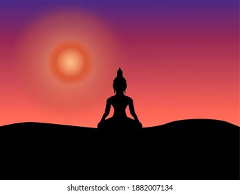 Thai Temple and Buddha statue.