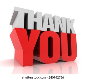 Thank You Over White Background Stock Illustration 275164826