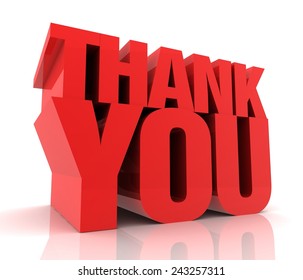 Thank You Over White Background Stock Illustration 275164826