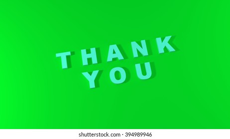 Thank You 3d  Render