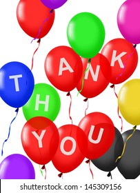 Thank You Balloons Floating Stock Illustration 145309156 | Shutterstock