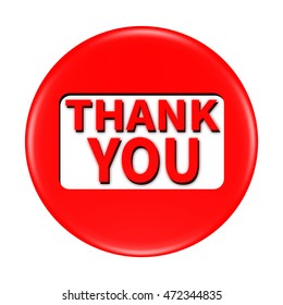 Thank You Button Isolated On White Stock Illustration 472344835 ...