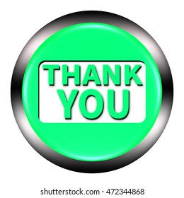 Thank You Button Isolated On White Stock Illustration 472344868 ...