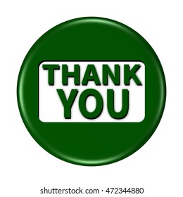 Thank You Button Isolated On White Stock Illustration 472344880 