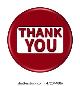 Thank You Button Isolated On White Stock Illustration 472344886 ...