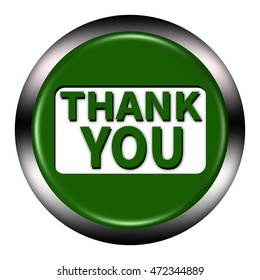 Thank You Button Isolated On White Stock Illustration 472346803