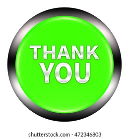 Thank You Button Isolated On White Stock Illustration 472346803