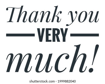 Thank You Card Colorful Text Word Stock Illustration 1999882040 ...