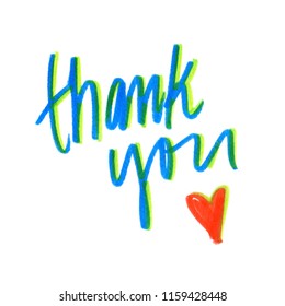 Thank You Card Design Lettering Gratitude Stock Illustration 1159428448 ...