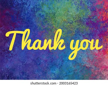 Thank You Card Design On Blue Stock Illustration 2003165423 | Shutterstock