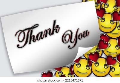 Thank You Card With Emoji