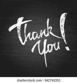 Thank You Chalk Hand Drawing Greeting Stock Vector (Royalty Free) 277013150