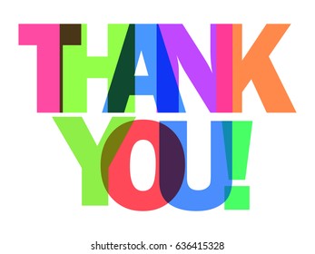 Thank You Colorful Letters Stock Illustration 636415328 | Shutterstock