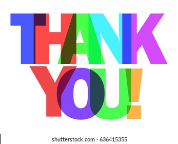 Thank You Colorful Letters Stock Illustration 636415361 | Shutterstock