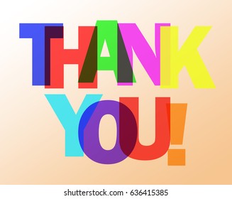 Thank You Colorful Letters Stock Illustration 636415361 | Shutterstock