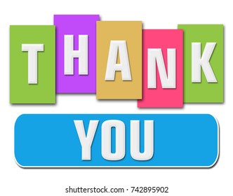 Thank You Paper Text On White Stock Vector (Royalty Free) 323446160