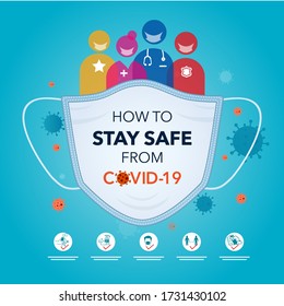 Thank you Doctors. medical team and nurse. helpers, life saviour, warriors and Polish. People clapping and appreciating, Corona Covid 19 warriors. protection guidelines infographic with Mask - Powered by Shutterstock