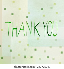 Thank You Greeting Card Beautiful Ancient Stock Illustration 729775387