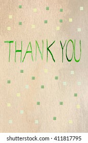 Thank You Hand Painted Letters On Stock Illustration 411817795 ...