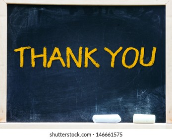 Thank You Handwritten White Chalk On Stock Illustration 146661575 