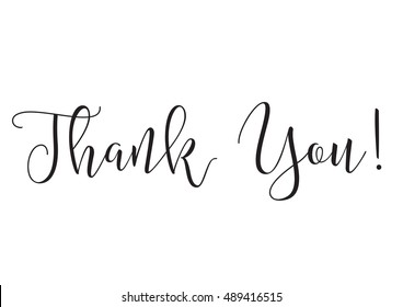 Thank You Inscription Greeting Card Calligraphy Stock Illustration ...