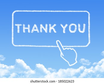 Thank you message cloud shape