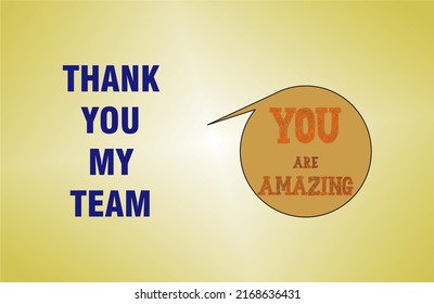 Thank You My Team You Amazing Stock Illustration 2168636431 | Shutterstock