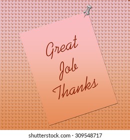 Thank You Note Posted On Textured Background By Thumbtack