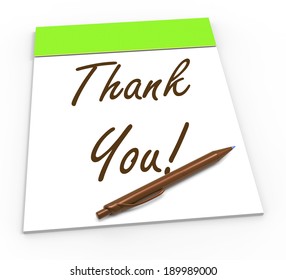 Thank You Notepad Meaning Gratitude Appreciation Stock Illustration 