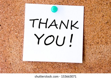 Thank You Postit Note Pushpin On Stock Illustration 153663071 ...