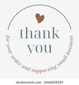 Thank you Round template for sticker - Powered by Shutterstock