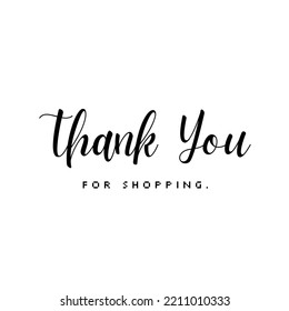 Thank You Shopping White Background Note Stock Illustration 2211010333 ...