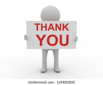 Thank You Sign Showing3d Illustration Stock Illustration 1243002838 ...