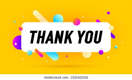 401 Thank You Text On Yellow Speech Bubble Images, Stock Photos ...